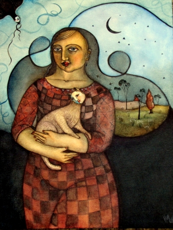 me and my cat
350 x 450 mm   -   tempera on canvas
