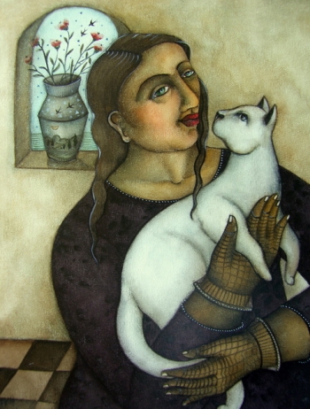 the two of us
450 x 510 mm tempera on canvas     -     SOLD
