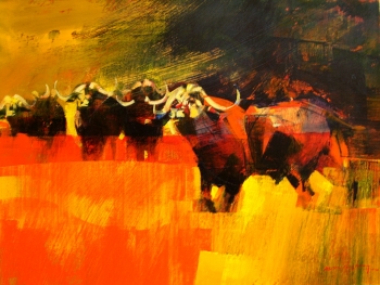 watchful buffalo
1000 x 750 mm  -  acrylic on canvas    SOLD
