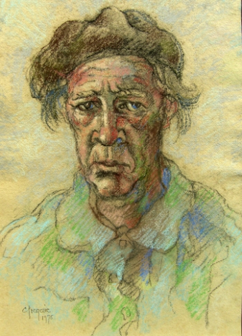 selfportret - Gregoire Boonzaaier
380 x 550 mm pastel  SOLD
