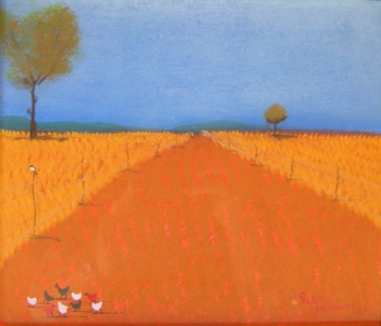 plaaspad - Pieter van der Westhuizen
280 x 240 mm - pastel on paper - signed 1994   SOLD
